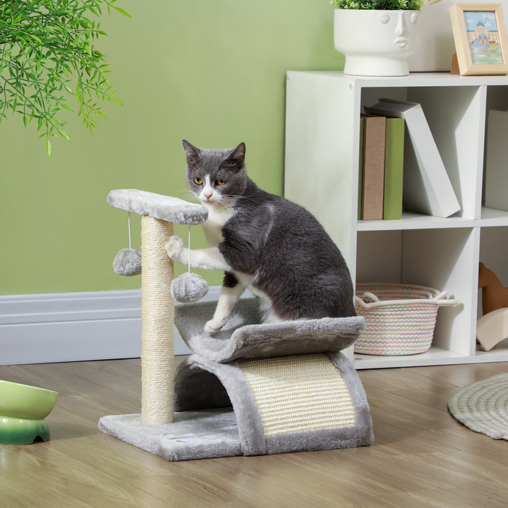 Deluxe Cat Activity Tree: Plush Scratching Post with Tunnel & Dangling Toys