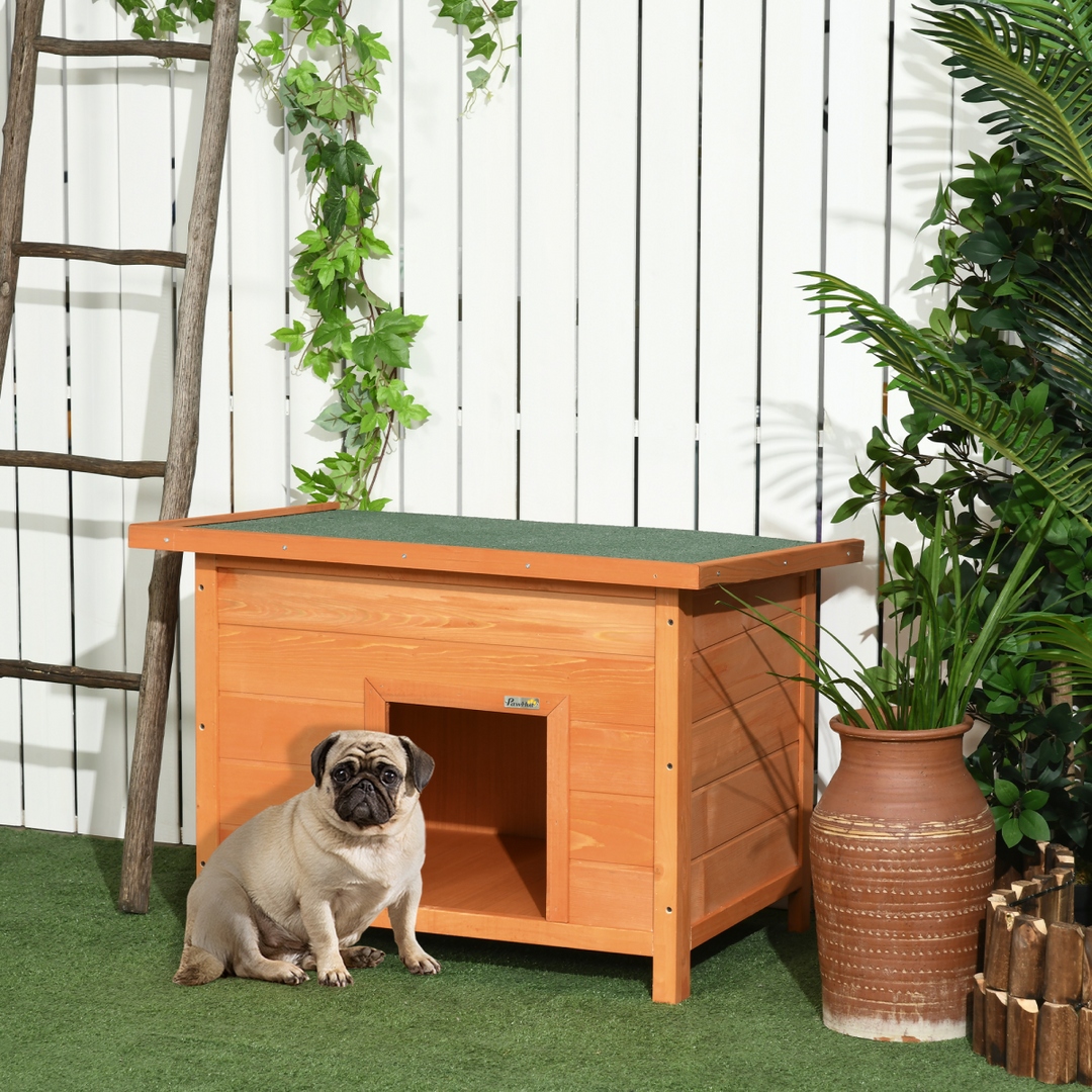 Cozy 82cm Wooden Dog Kennel – Weatherproof Garden Shelter for Happy Pets