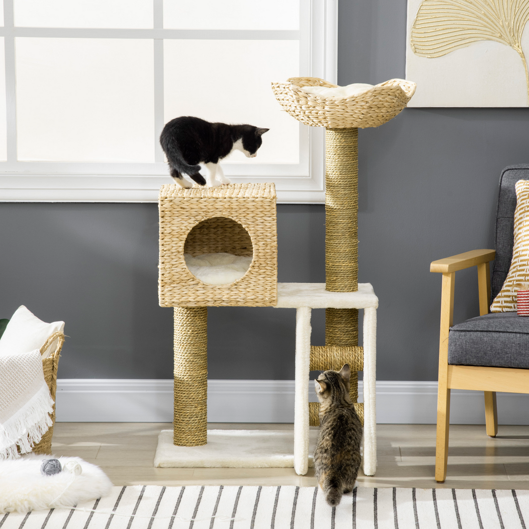 PawHut Cat Tree: Ultimate Kitten Tower with Scratching Posts & Cozy Retreat