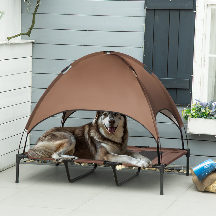 Ultimate Elevated Pet Bed with Canopy: Outdoor Comfort for Your Furry Friend!