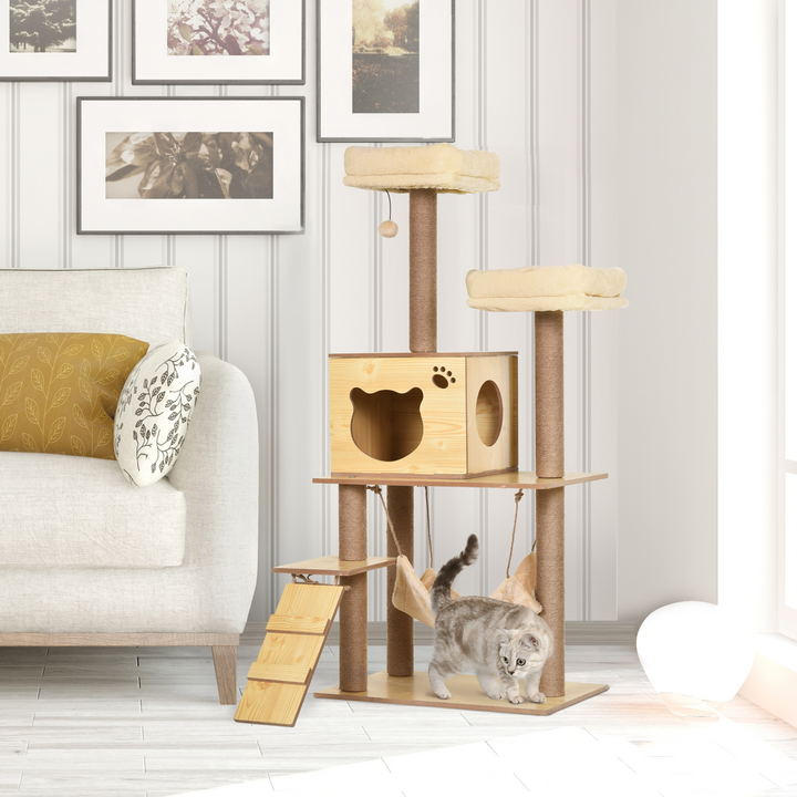 Ultimate 130cm Multi-Level Plush Cat Tree Tower for Indoor Cats