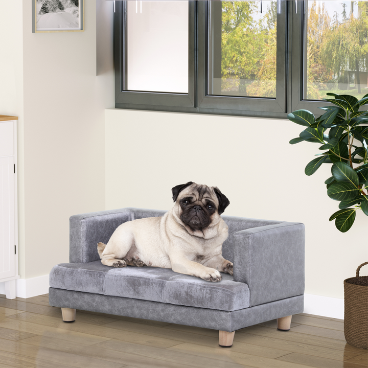 Ultimate Comfort Dog Sofa Bed for Small Pets - Soft Grey Lounge Bliss
