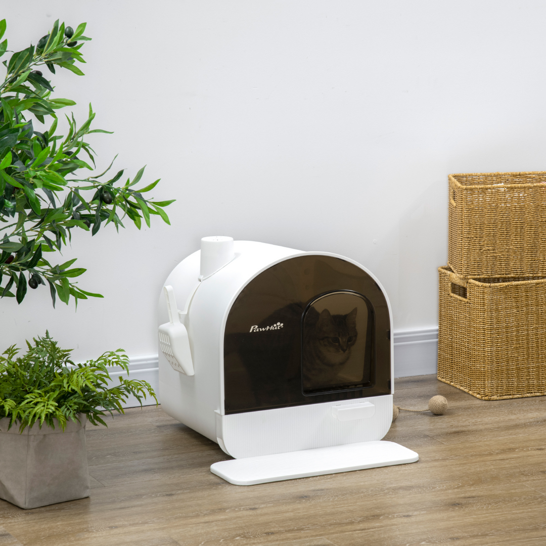 Privacy Plus Hooded Cat Litter Box: Easy Clean, Odor Control, Durable Design