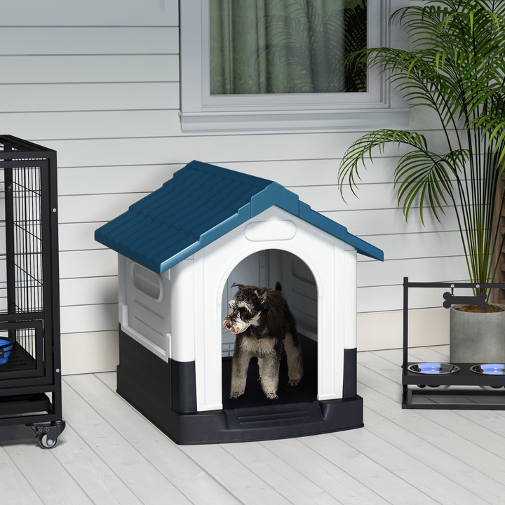 PawHut Outdoor Dog Kennel - Cozy Haven for XS & S Dogs, Water-Resistant Blue