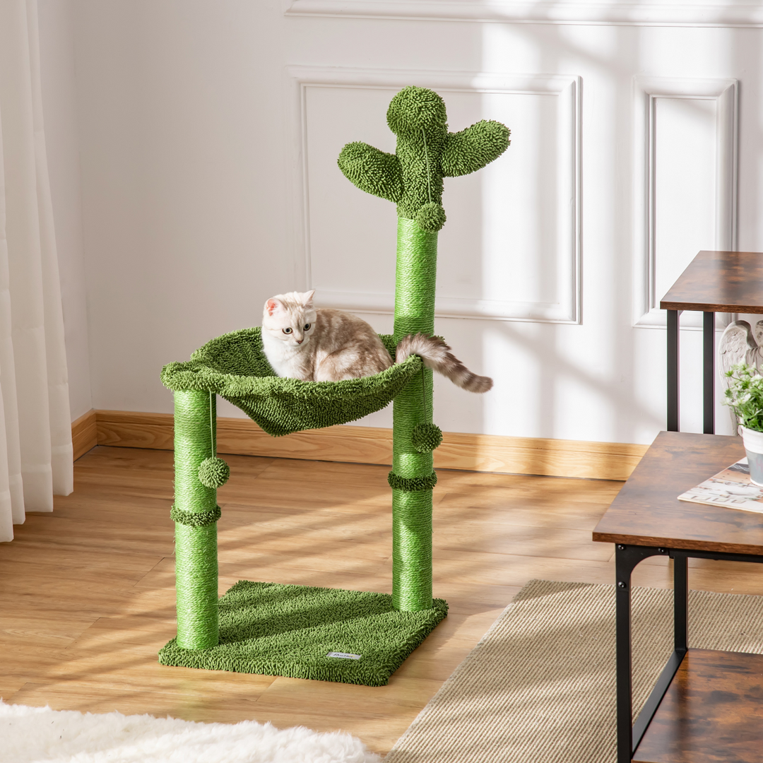 Whimsical Cactus Cat Tree: Indoor Play, Scratch & Rest Haven for Happy Cats