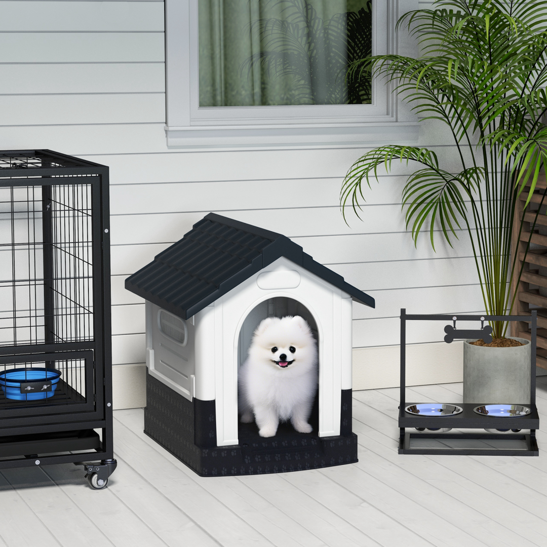 PawHut Outdoor Plastic Dog Kennel – Cozy & Ventilated Haven for XS Dogs!
