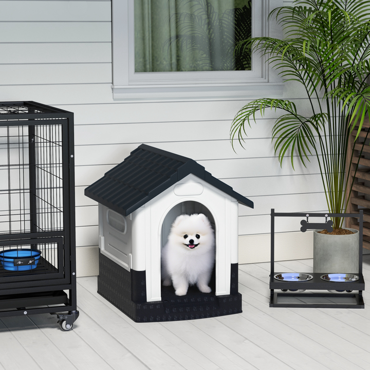 PawHut Outdoor Plastic Dog Kennel – Cozy & Ventilated Haven for XS Dogs!