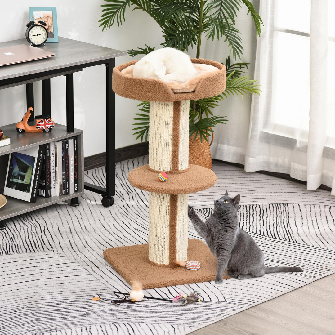 Ultimate 91cm Cat Tree: Plush Perch, Scratching Post & Cozy Hideaway