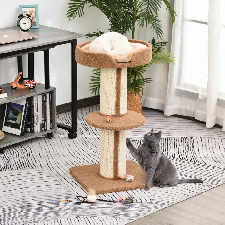 Ultimate 91cm Cat Tree: Plush Perch, Scratching Post & Cozy Hideaway