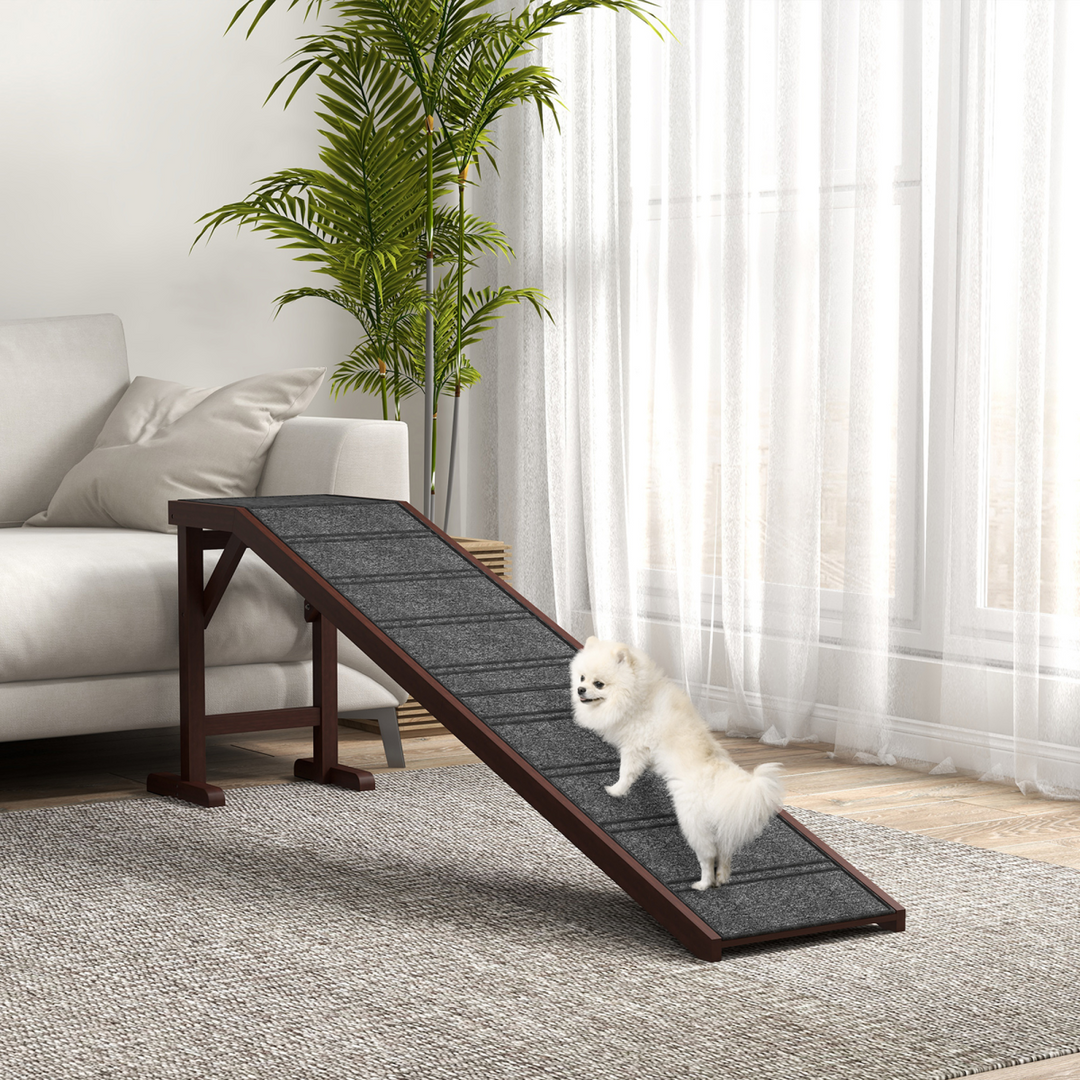 Pet Ramp with Anti-Slip Carpet for Easy Access to Beds & Sofas – PawHut