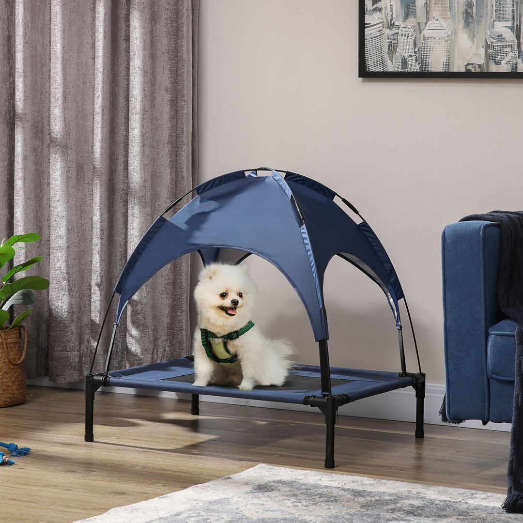 Cool Comfort: PawHut Elevated Dog Bed with Canopy & Airflow Design