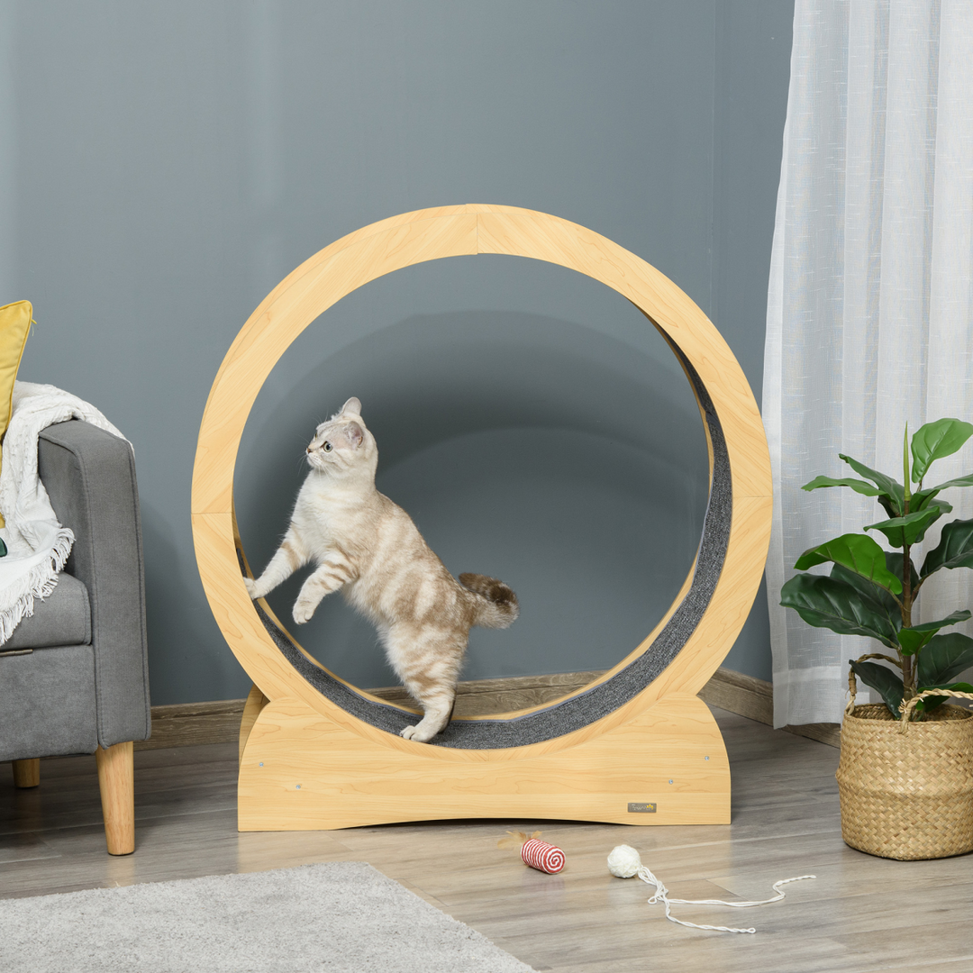 ZenCat Wooden Treadmill Wheel: Active Playtime & Stylish Home Décor