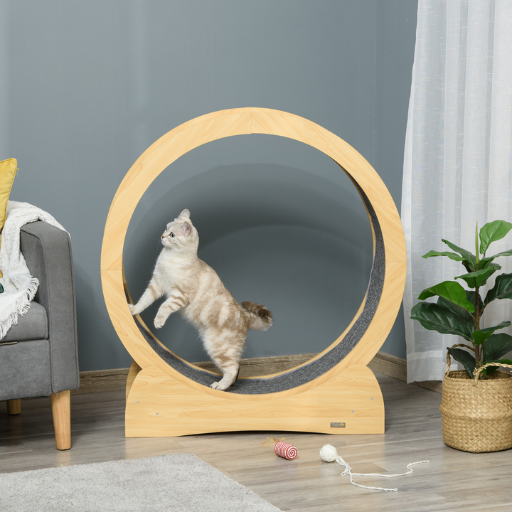 ZenCat Wooden Treadmill Wheel: Active Playtime & Stylish Home Décor
