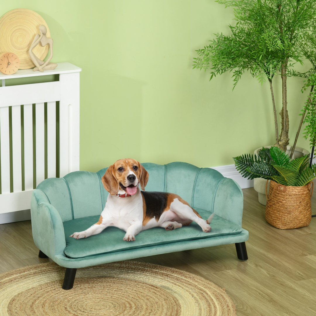 PawHut Pet Sofa Bed for Medium & Large Dogs - Cozy, Washable, Stylish Green