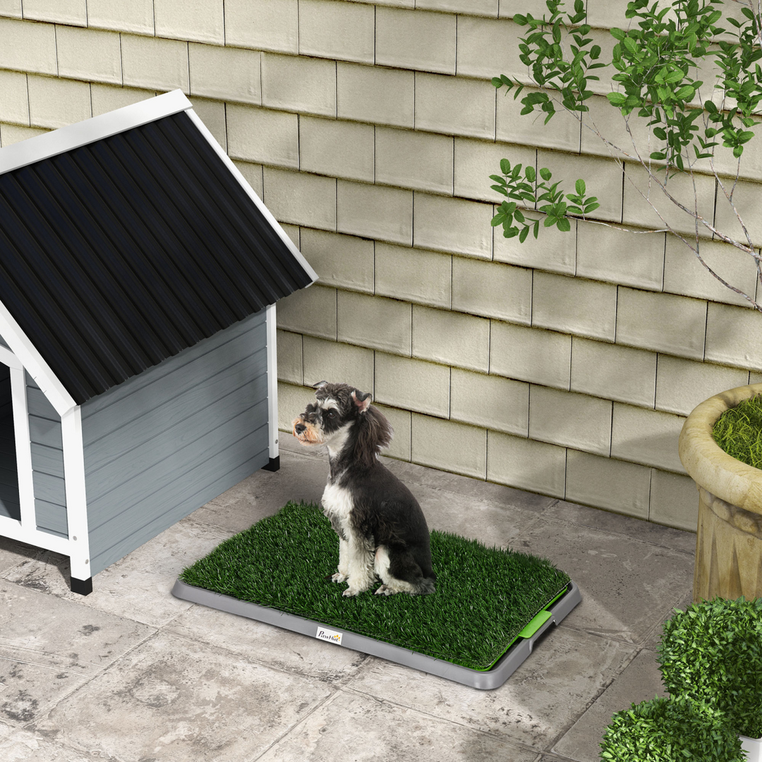PawHut Indoor/Outdoor Dog Potty with 2 Grass Pads - Easy Clean & Perfect Size!