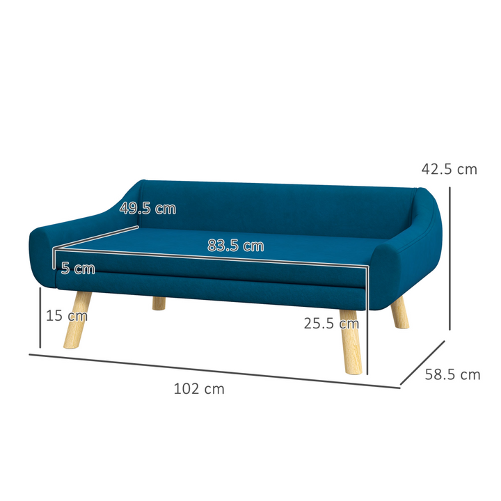 Chic PawHut Elevated Dog Sofa Bed – Stylish Comfort for Your Beloved Pet