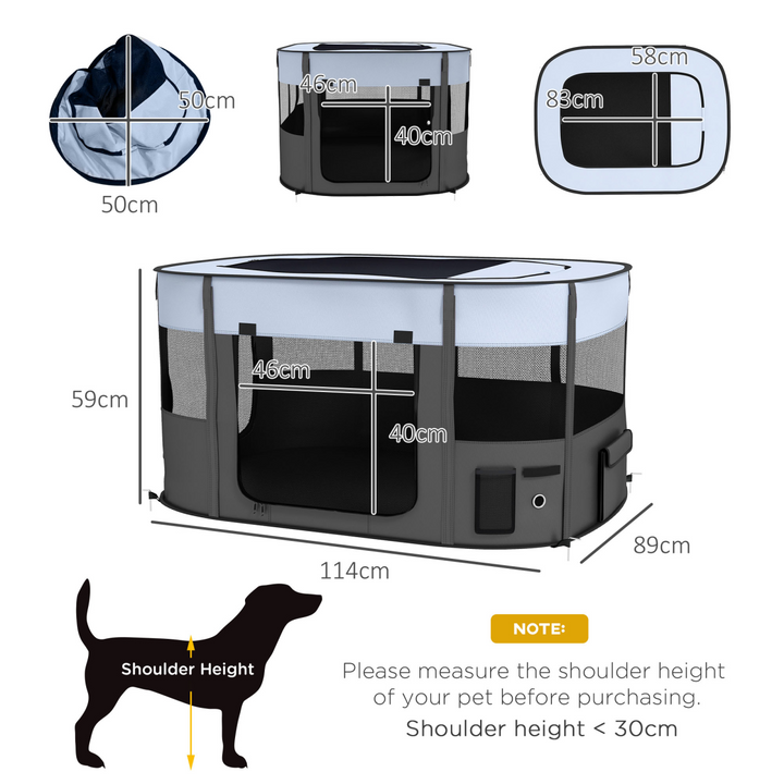 PawHut Portable Pet Playpen - Ideal for Puppies, Kittens, & Small Animals!