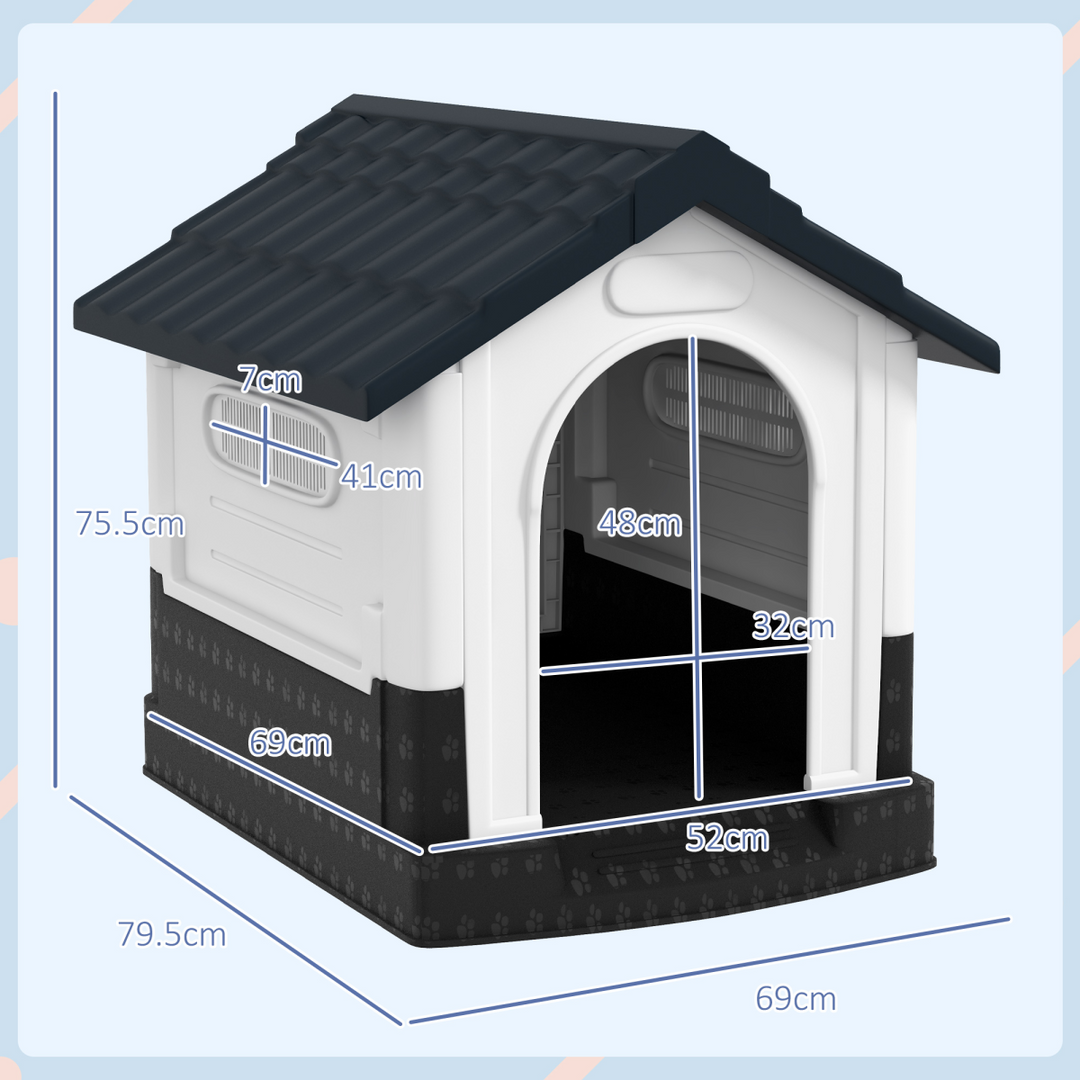 Cozy PawHut Outdoor Dog Kennel for XS & S Dogs - Weatherproof & Ventilated