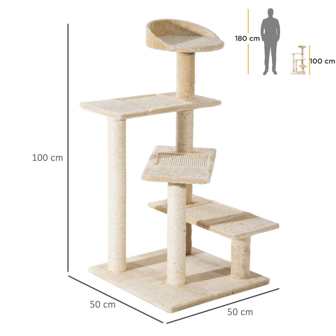 PawHut Multi-Level Cat Tree: Ultimate Scratching & Climbing Tower for Felines
