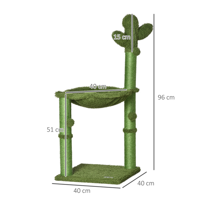 Whimsical Cactus Cat Tree: Indoor Play, Scratch & Rest Haven for Happy Cats