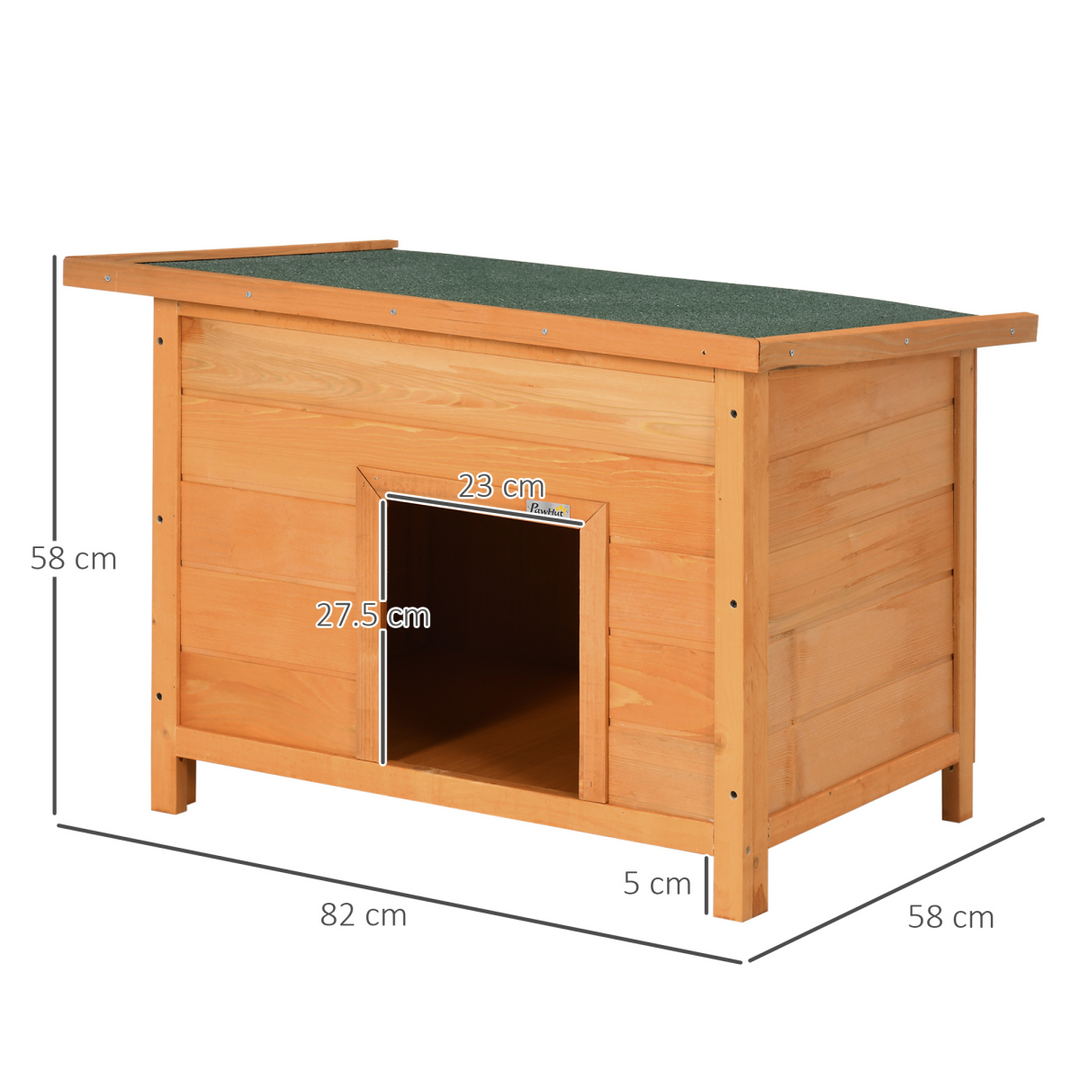 Cozy 82cm Wooden Dog Kennel – Weatherproof Garden Shelter for Happy Pets