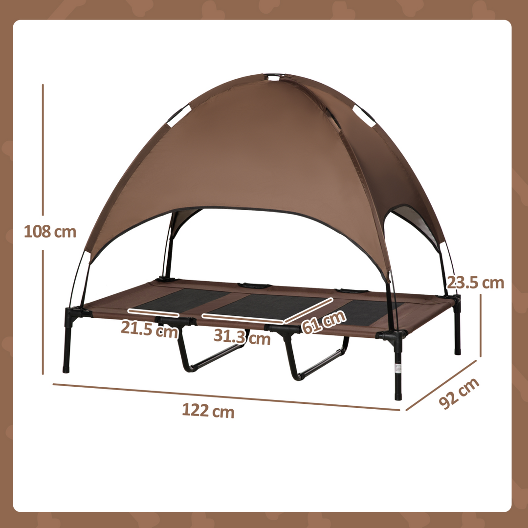 Ultimate Elevated Pet Bed with Canopy: Outdoor Comfort for Your Furry Friend!