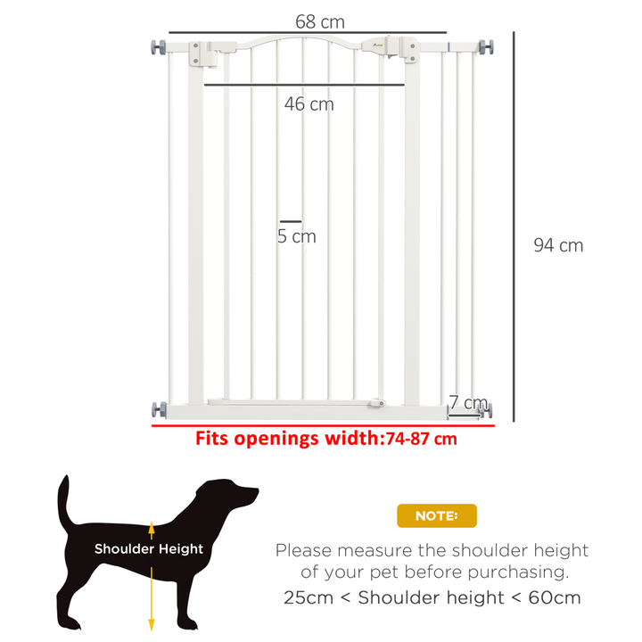 Adjustable Metal Pet Safety Gate with Auto-Close Door - Secure Your Space!