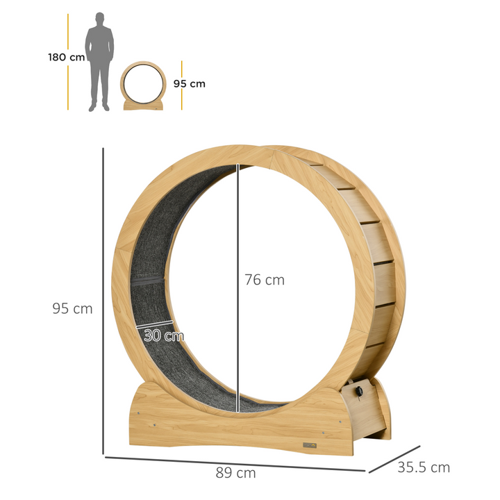 ZenCat Wooden Treadmill Wheel: Active Playtime & Stylish Home Décor