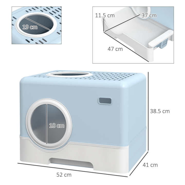 CozyCat Enclosed Litter Box with Scoop – Smart Design for Clean Homes!