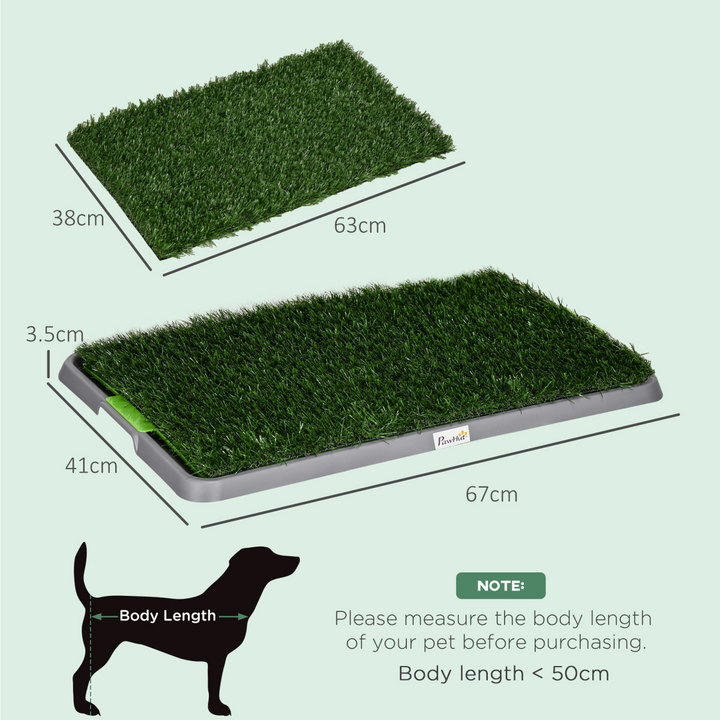 PawHut Indoor/Outdoor Dog Potty with 2 Grass Pads - Easy Clean & Perfect Size!