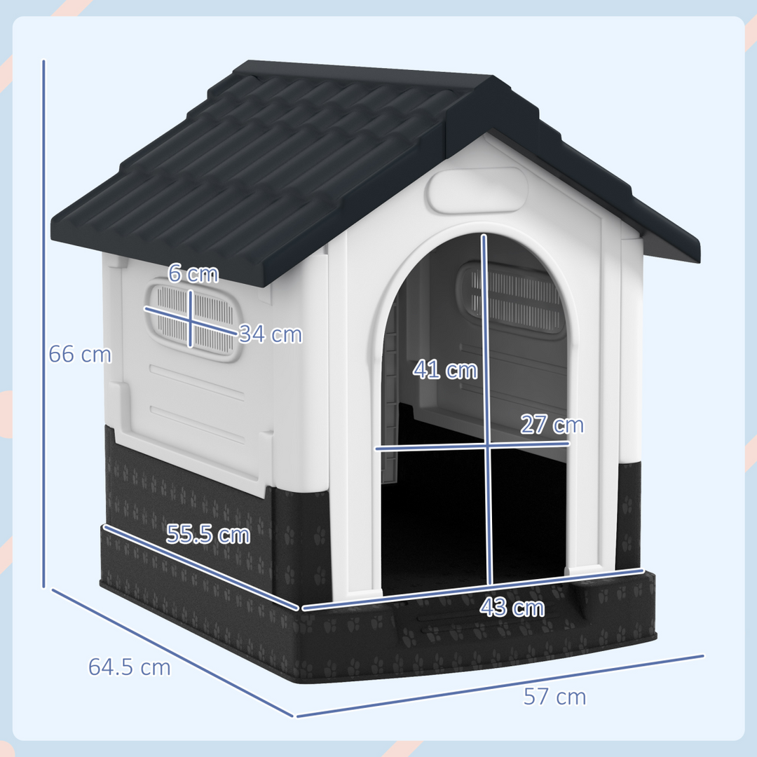 PawHut Outdoor Plastic Dog Kennel – Cozy & Ventilated Haven for XS Dogs!