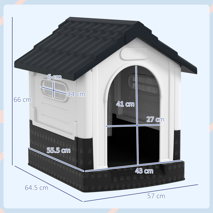 PawHut Outdoor Plastic Dog Kennel – Cozy & Ventilated Haven for XS Dogs!