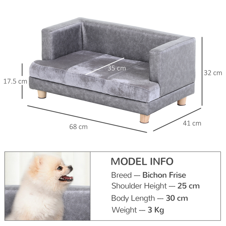 Ultimate Comfort Dog Sofa Bed for Small Pets - Soft Grey Lounge Bliss
