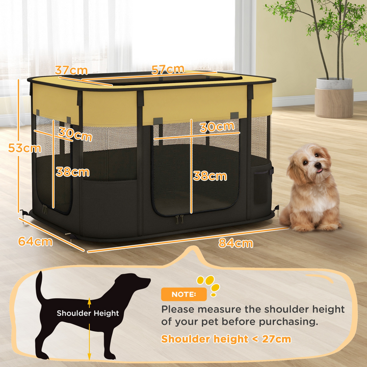 Portable PawHut Pet Pen for Puppies & Small Animals - Versatile & Foldable!