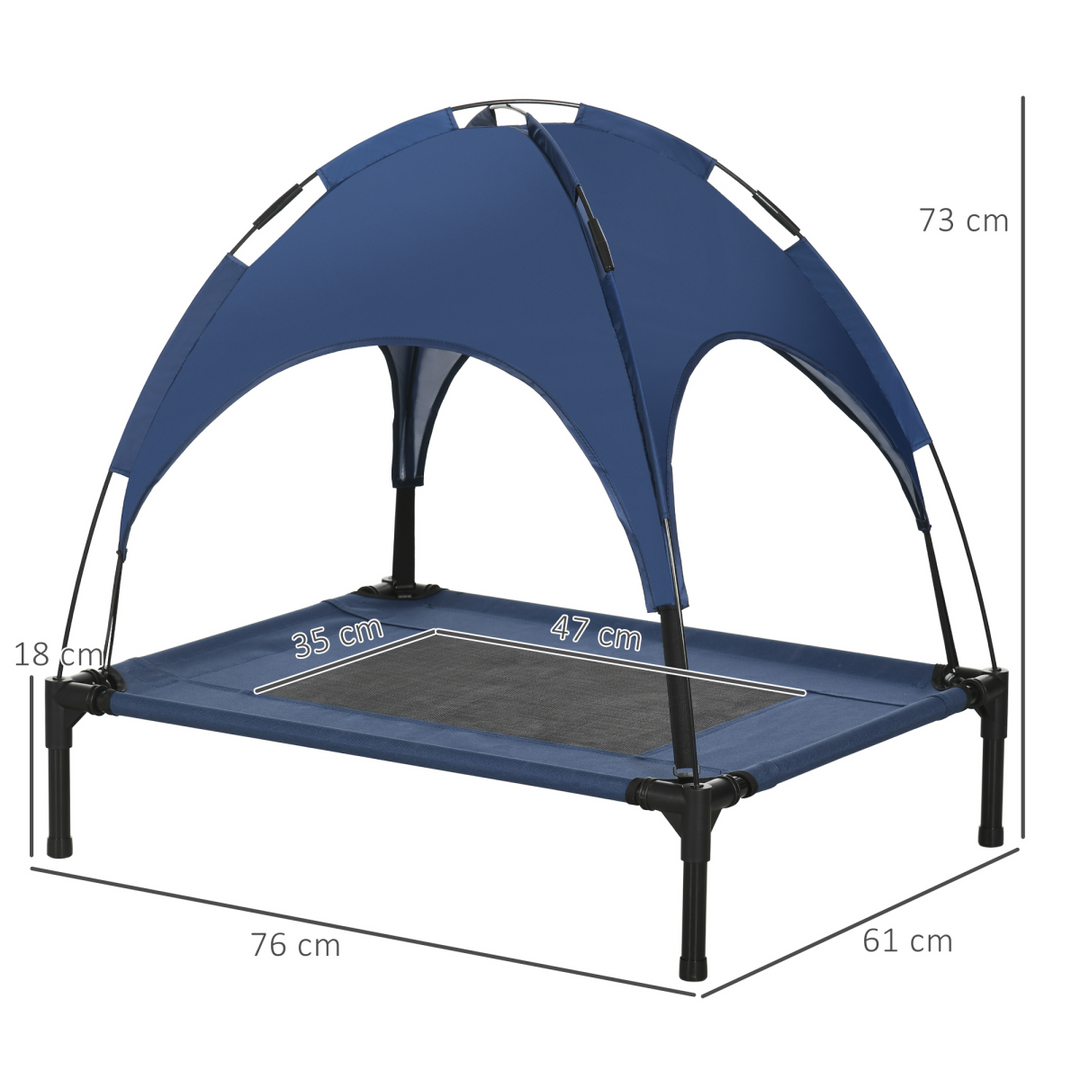 Cool Comfort: PawHut Elevated Dog Bed with Canopy & Airflow Design