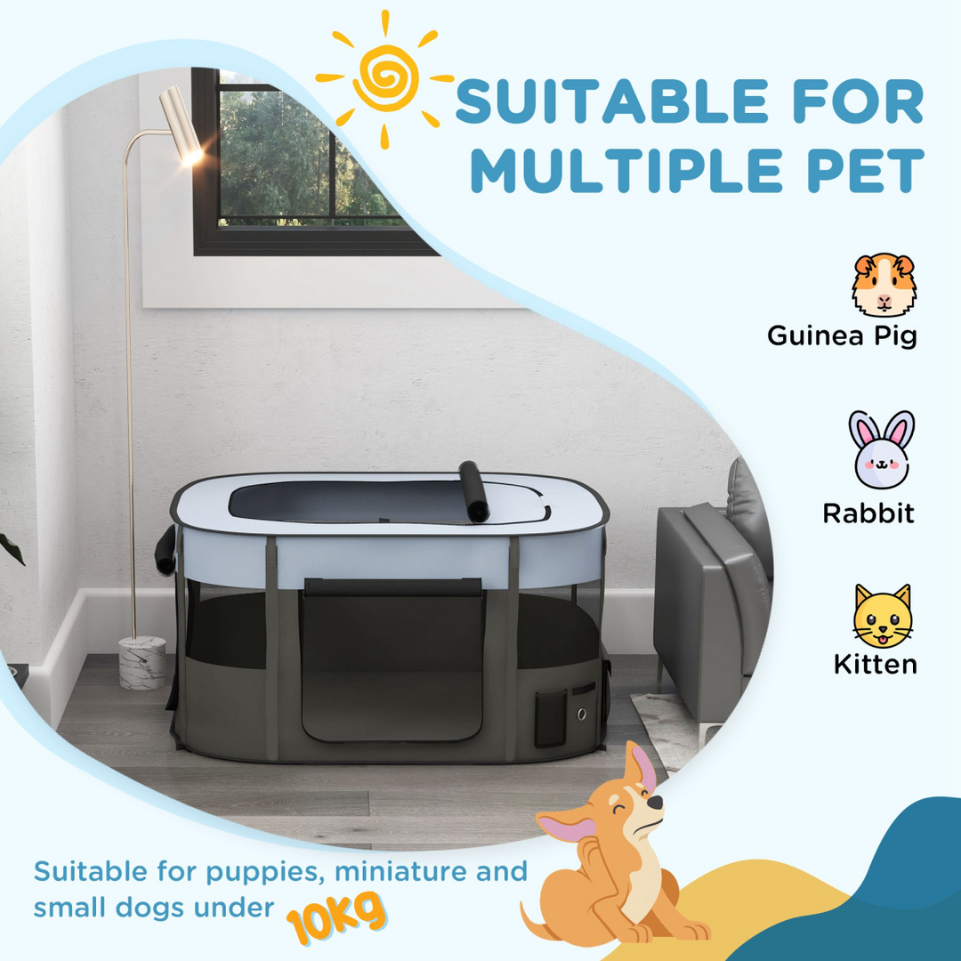 PawHut Portable Pet Playpen - Ideal for Puppies, Kittens, & Small Animals!