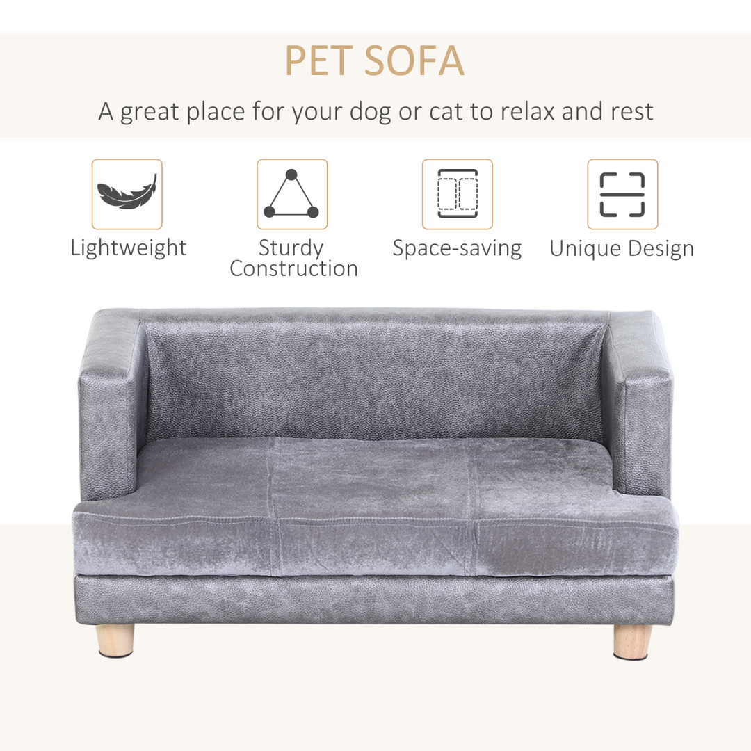 Ultimate Comfort Dog Sofa Bed for Small Pets - Soft Grey Lounge Bliss