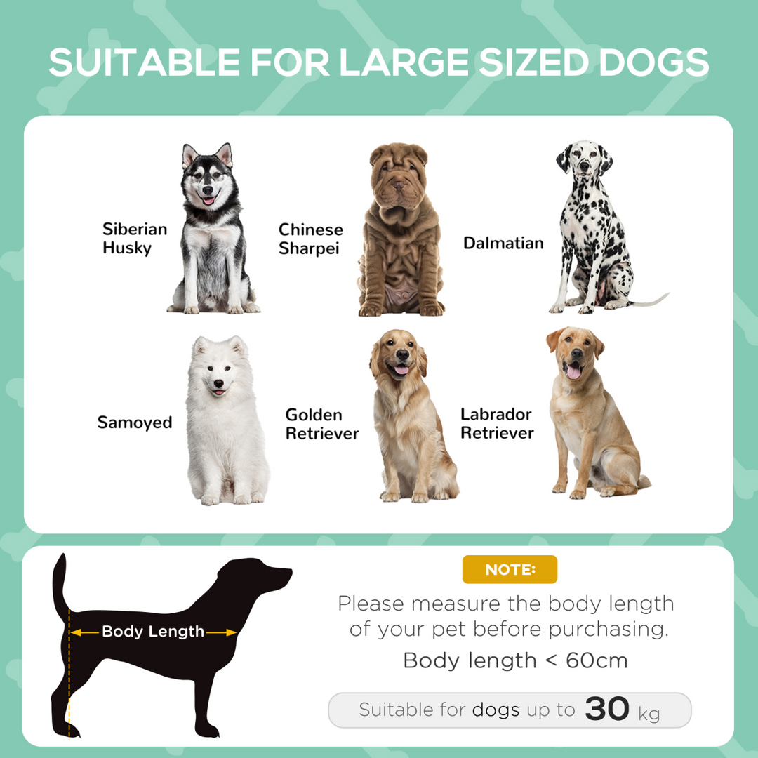 92 cm Elevated Dog Bed Cooling Raised Pet Cot UV Protection Canopy Grey Pawhut