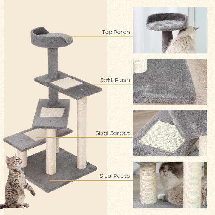 Ultimate Cat Tree Tower: Multi-Level Climbing & Scratching Oasis for Play!