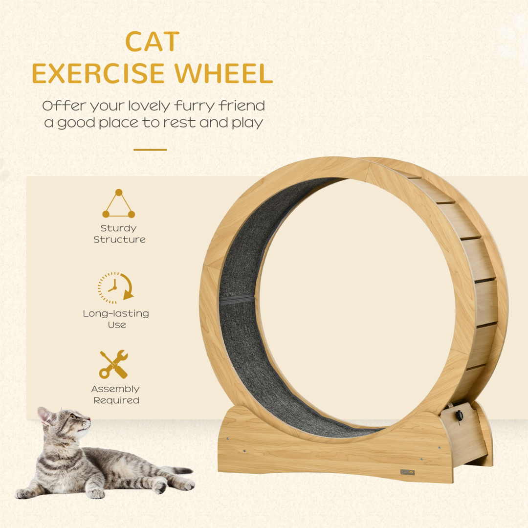 ZenCat Wooden Treadmill Wheel: Active Playtime & Stylish Home Décor