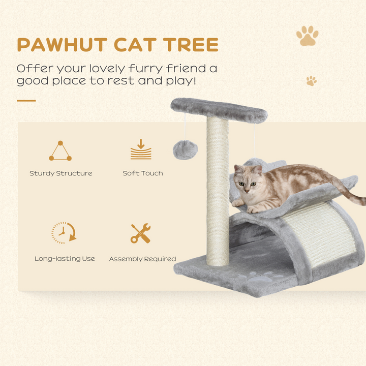 Deluxe Cat Activity Tree: Plush Scratching Post with Tunnel & Dangling Toys