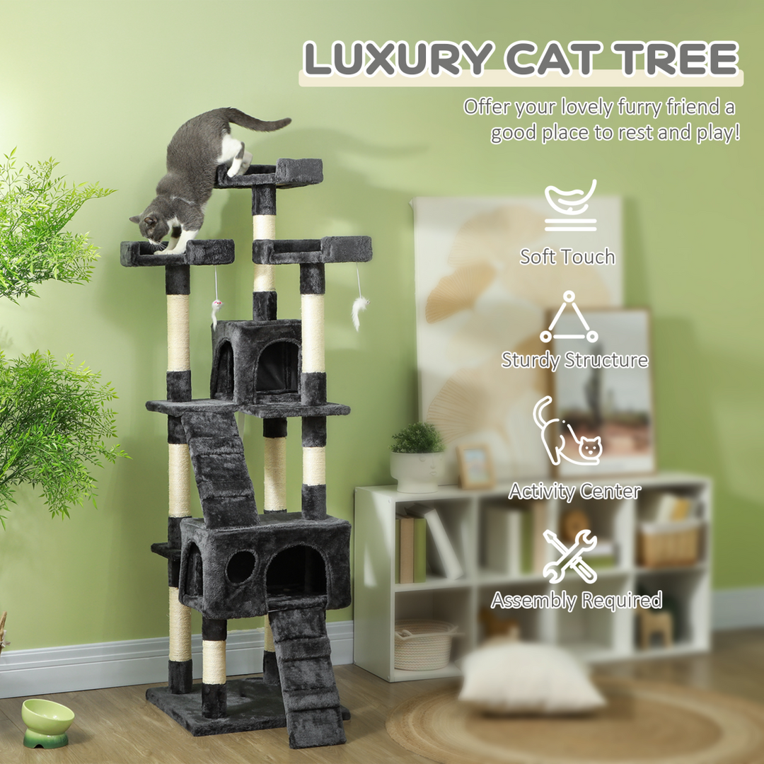 Ultimate PawHut Cat Tree: Scratch, Climb & Relax in Plush Paradise!