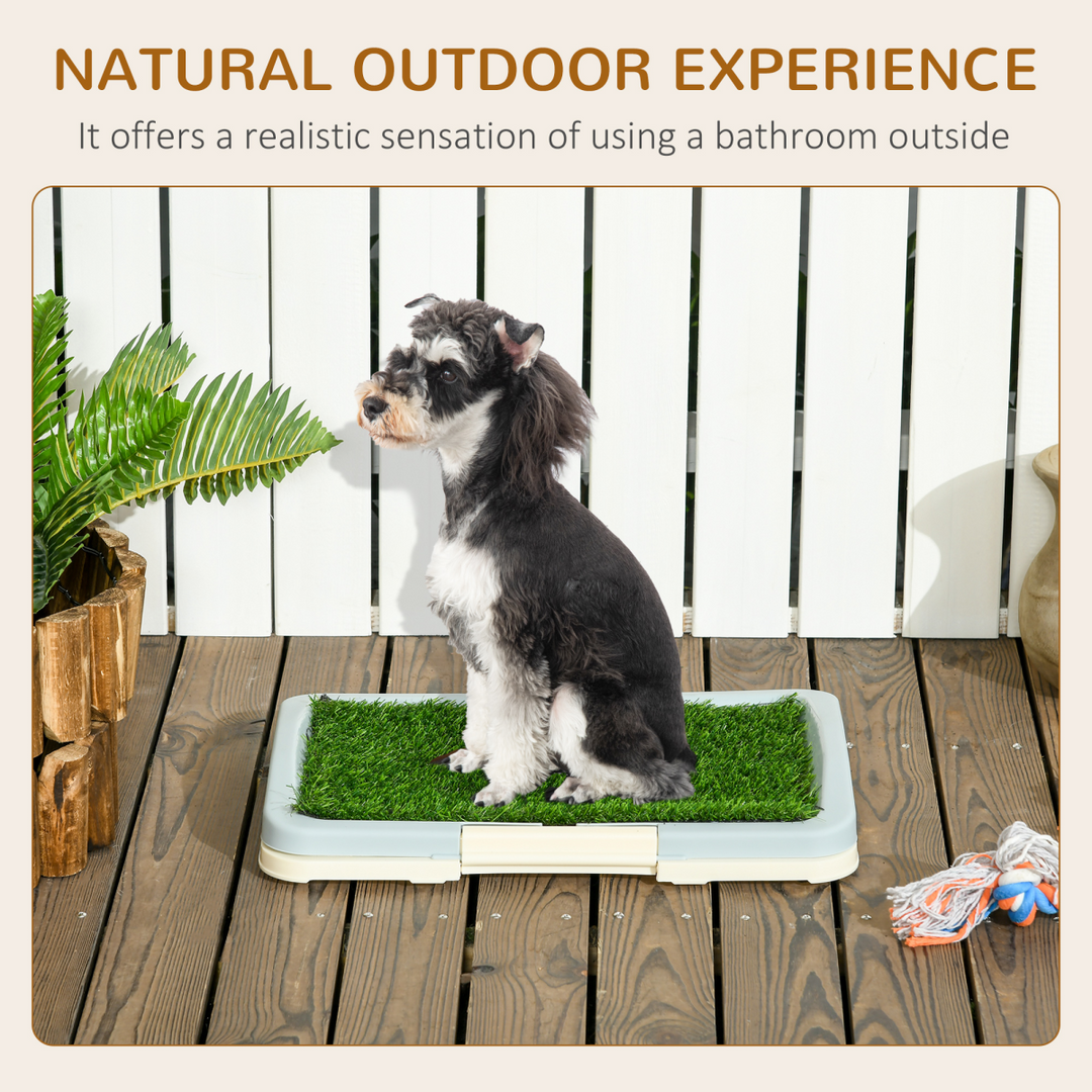 PawHut Indoor Dog Toilet: 3-Layer Grass Pad & Easy-Clean Waste System