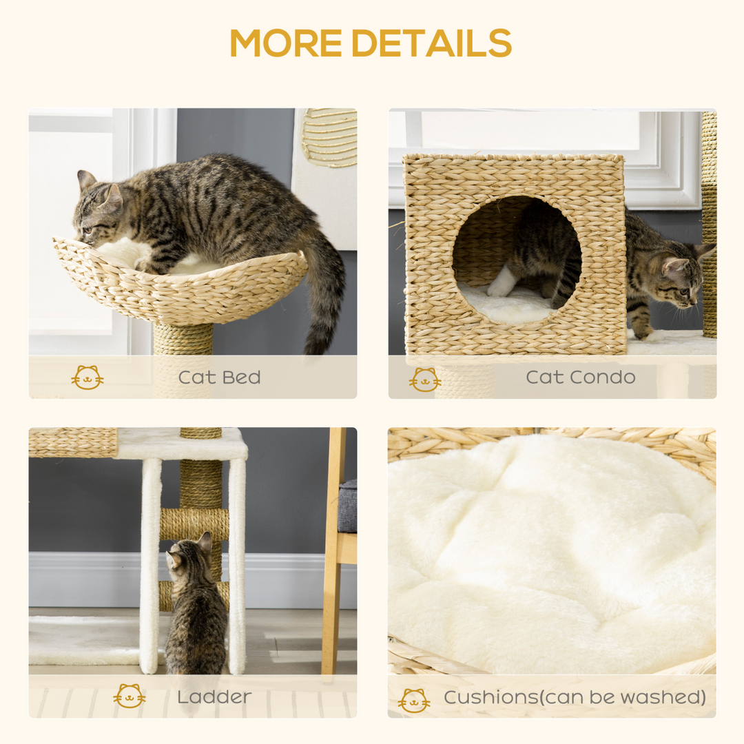 PawHut Cat Tree: Ultimate Kitten Tower with Scratching Posts & Cozy Retreat