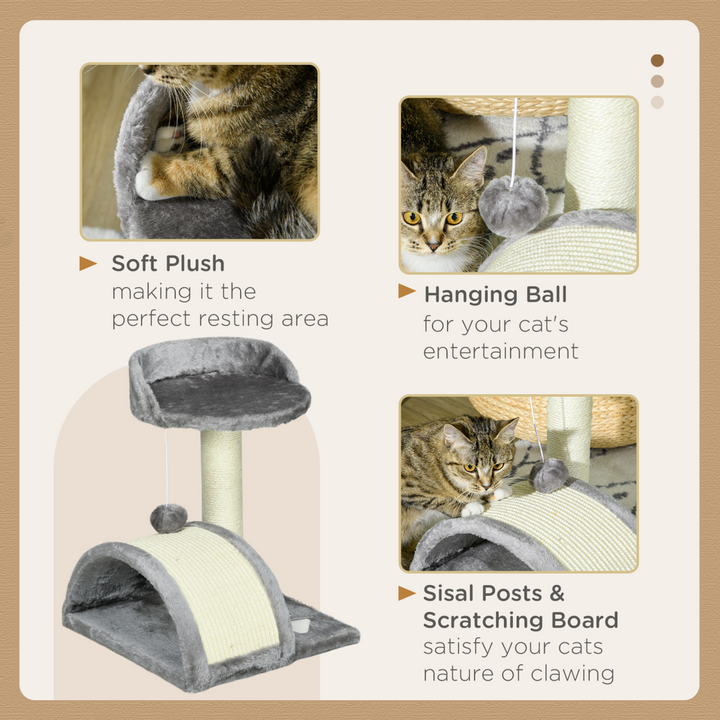 Deluxe Cat Tree & Scratching Post with Toy Ball – Perfect for Kittens!