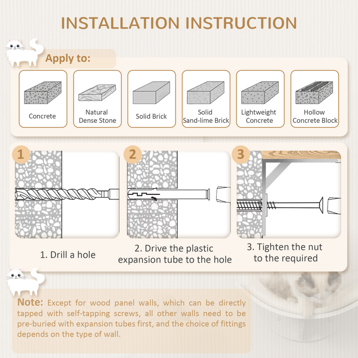 Curved Cat Wall Bed - Cozy MDF Climber with Berber Fleece Comfort