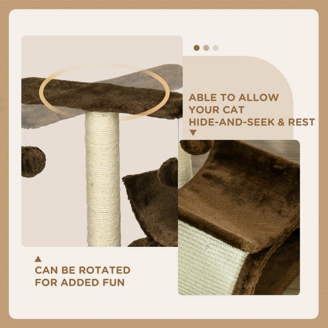 Ultimate Cat Tree Play Center: Plush Scratch Tower with Tunnel & Dangling Toys