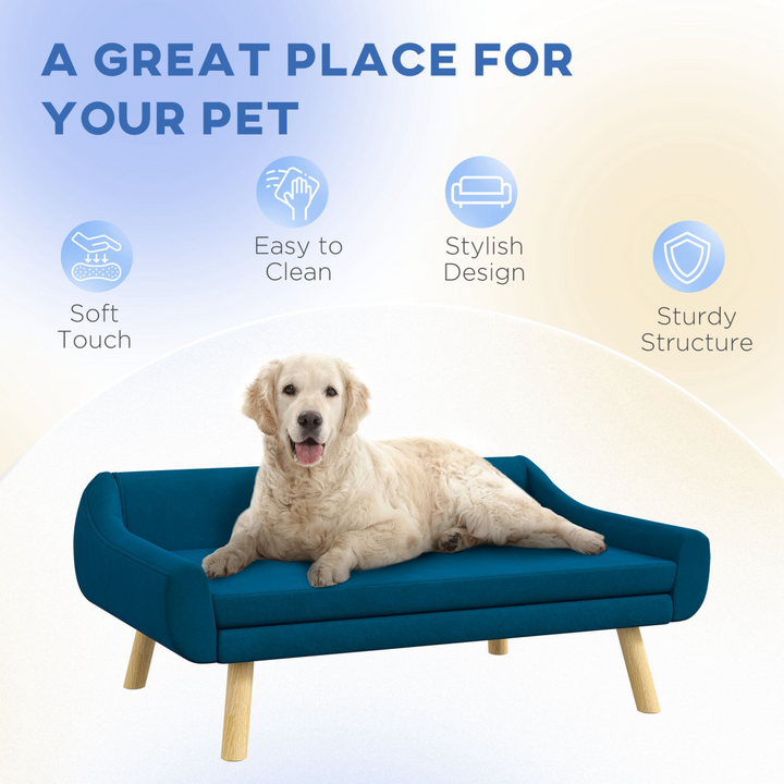 Chic PawHut Elevated Dog Sofa Bed – Stylish Comfort for Your Beloved Pet