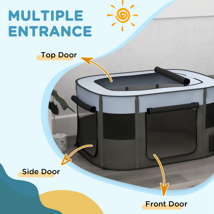 PawHut Portable Pet Playpen - Ideal for Puppies, Kittens, & Small Animals!