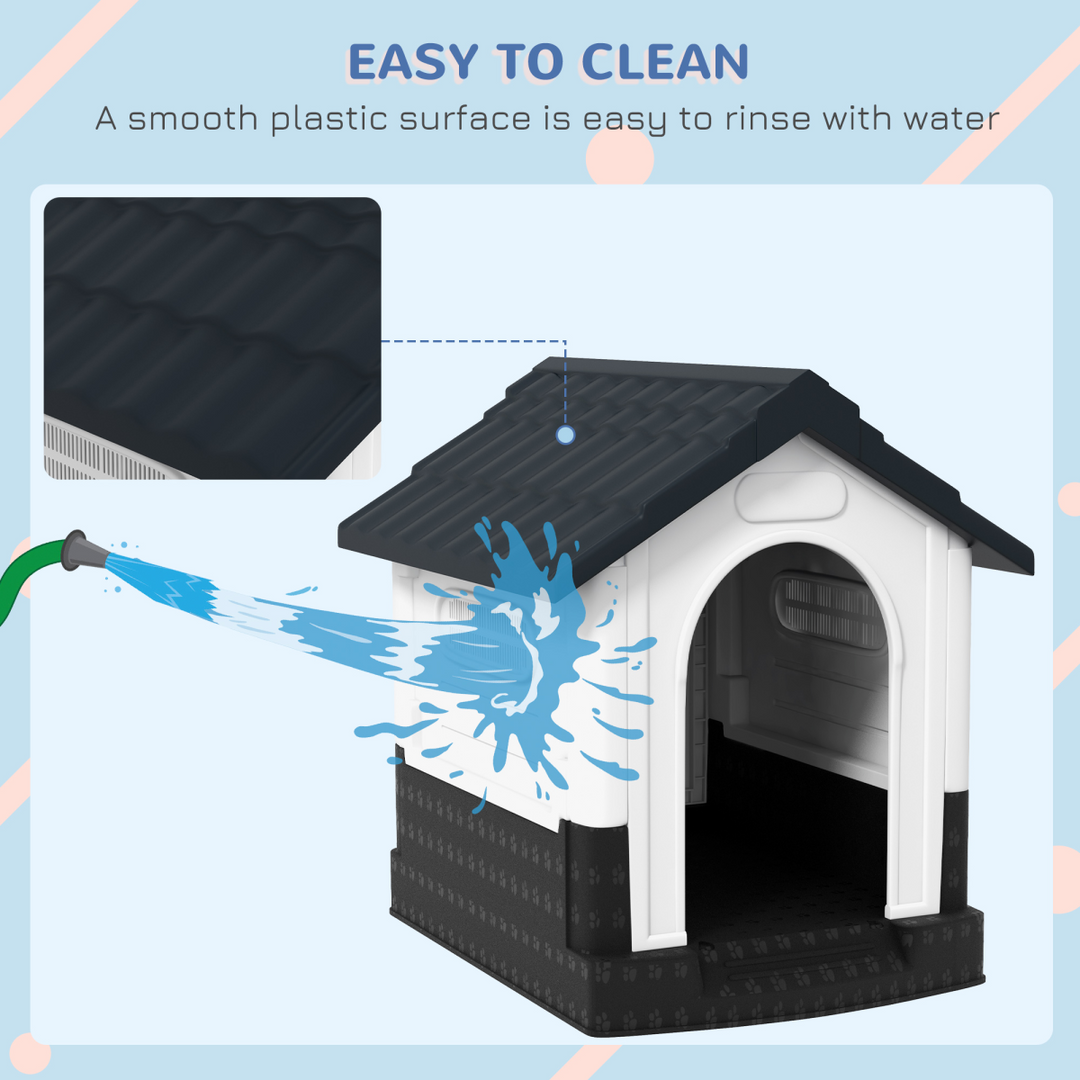 PawHut Outdoor Plastic Dog Kennel – Cozy & Ventilated Haven for XS Dogs!